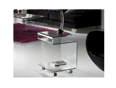 Столик на колесиках glass (schuller) прозрачный 42x54x38 см.