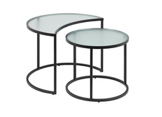 Набор приставных столиков bast (2 шт) (la forma) прозрачный 47x46x40 см.