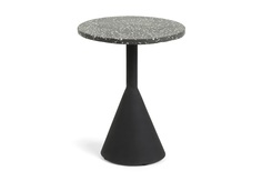 Приставной столик melano терраццо черный (la forma) черный 50 см.