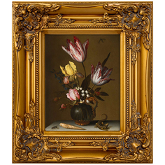 Репродукция картины «цветы в стеклянном кувшине» (object desire) коричневый 34x40x5 см.