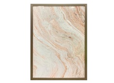 Постер розовый мрамор-1 (garda decor) золотой 50x70 см.