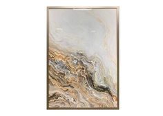 Постер серый мрамор-1 (garda decor) золотой 70x100 см.
