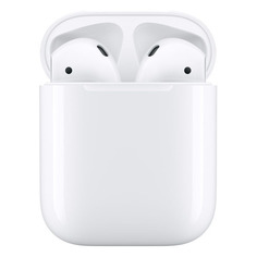 Гарнитура Apple AirPods, with Charging Case, Bluetooth, вкладыши, белый [mv7n2ru/a]