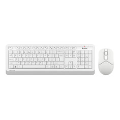 Комплект (клавиатура+мышь) A4TECH Fstyler FG1012, USB, беспроводной, белый [fg1012 white]