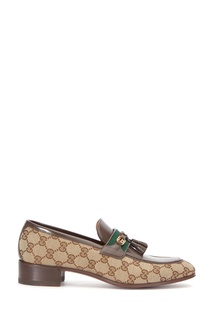 Бежево-коричневые лоферы GG Gucci