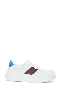 Белые комбинированные кроссовки Gucci