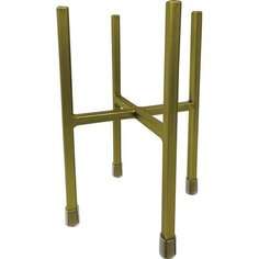 Подставка для цветов металл золотая 13x13x18 см Без бренда