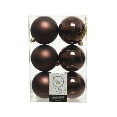 Набор шаров Decoris коричневые 8 см 6 шт