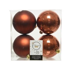 Набор шаров Decoris коричневые 10 см 4 шт