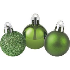Набор елочных шаров зеленые 3 см 27 шт Без бренда