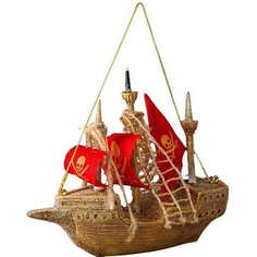 Елочная игрушка Пиратский корабль 11 см Без бренда