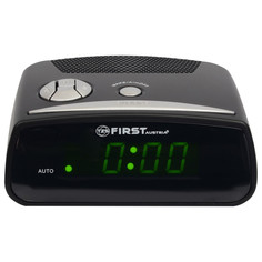 Радиочасы, часы электронные часы электронные FIRST FA-2410-BA 0,6" LED с будильником, черный
