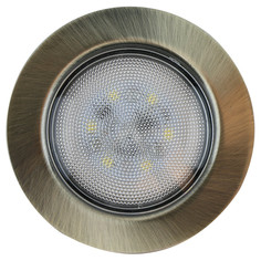 Светильники встраиваемые мебельные LED круглые светодиодный светильник DE FRAN Cupboard 4Вт 4000K 70Лм античное золото