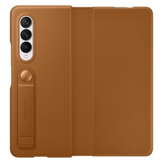 Чехол для смартфона Samsung Leather Flip Cover для Galaxy Z Fold3, песочно-бежевый