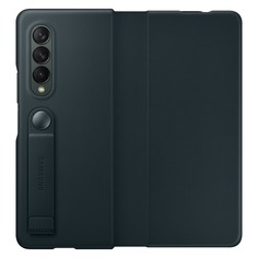 Чехол для смартфона Samsung Leather Flip Cover для Galaxy Z Fold3, тёмно-зелёный