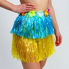 Гавайская юбка, 40 см, двухцветная сине-жёлтая Страна Карнавалия