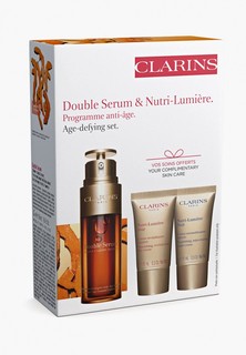 Набор для ухода за лицом Clarins антивозрастная программа 60+, сыворотка 50 мл, дневной крем 15 мл, ночной крем 15 мл