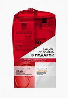 Набор для ухода за лицом La Roche-Posay Интенсивная сыворотка против глубоких морщин RETINOL B3, 30 мл + Солнцезащитный невидимый флюид ANTHELIOS SPF50+, 50 мл в ПОДАРОК