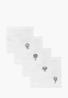 Комплект салфеток сервировочных Bellehome Воздушные шары с вышивкой 4 шт. хлопок