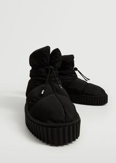 Дутые ботинки на платформе - Nieve Mango