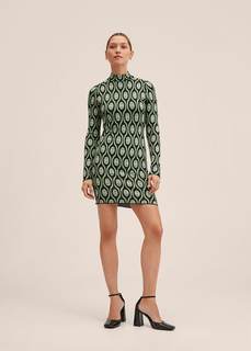 Принтованное платье в стиле ретро - Floreta Mango