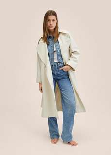 Объемный водоотталкивающий тренч - Mint Mango
