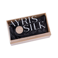 Повязка на голову с узлом Ayris Silk из натурального шёлка, цвет глубокий чёрный