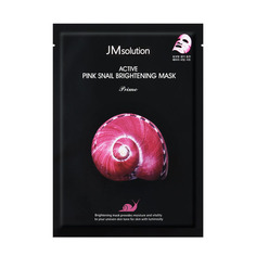 Маска для лица для сияния с муцином розовой улитки JM Solution