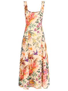 Сарафан льняной с принтом Zimmermann