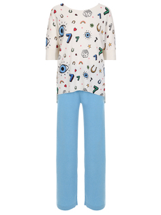 Костюм кашемировый с принтом NOT SHY