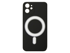 Чехол Luazon для APPLE iPhone 12 Mini MagSafe Silicone Black 6852571