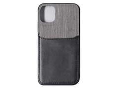 Чехол Luazon для APPLE iPhone 12 Mini Textile+Leatherette с отсеком под карты Black 5864417