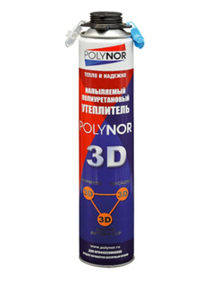 Напыляемый полиуретановый утеплитель Polynor 3D 890ml