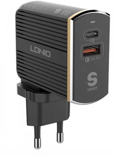 Зарядное устройство Ldnio A2502C 2xUSB + Cable PD-L Black LD_B4552