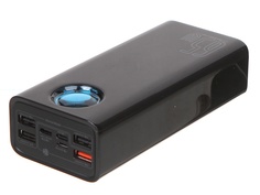 Внешний аккумулятор Baseus Power Bank Amblight Digital Display Quick Charge 30000mAh Black PPLG-A01 Выгодный набор + серт. 200Р!!!
