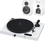 Проигрыватель виниловых дисков PRO-JECT с акустикой SET JUKEBOX E + SPEAKER BOX 5 WHITE/WHITE