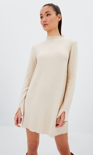Stradivarius Короткое Платье Из Мягкой Ткани Цвет Камня Xs