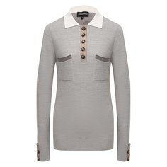 Поло из шерсти и льна Giorgio Armani