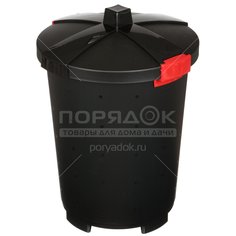 Бак для мусора пластик, 45 л, с крышкой, 42х42х57 см, Бытпласт, Хозяйственный, 4312536