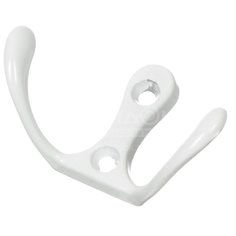 Крючок 2-рожковый малый, Trodos, 04.11.03 Двойной, 302030, белый