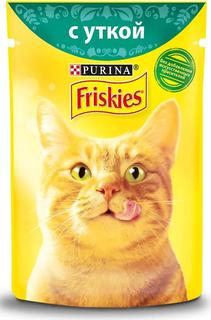 Влажный корм Friskies для кошек, утка в подливе, 85гр