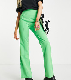 Ярко-зеленые классические брюки клеш с завышенной талией COLLUSION-Зеленый цвет