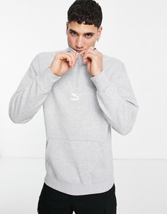 Серый свитшот на короткой молнии Puma Classics