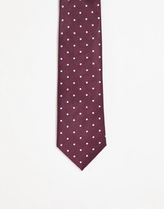 Тканый галстук в горошек French Connection-Красный