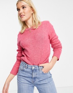 Ярко-розовый джемпер с круглым вырезом Stradivarius-Розовый цвет