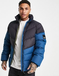 Синяя пуховая куртка Jack Wolfskin 365 Fearless-Голубой