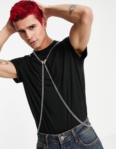 Фестивальная сбруя-бандаж в виде цепочки с бабочкой ASOS DESIGN-Золотистый