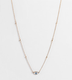 Золотистое ожерелье с подвеской в форме глаза ASOS DESIGN Curve-Золотистый