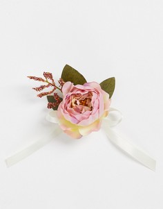 Розовый цветок на корсаж для выпускного и свадьбы ASOS DESIGN-Разноцветный