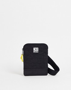 Черная сумка через плечо с нашивкой с логотипом Diesel-Черный